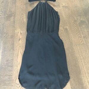 Nili Lotan  black silk midi dress size S
